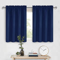 Short Blackout Curtains 42 x 36 Inch for Kitchen RV Bunk Navy Blue (Navy Blue / 42"W x 36"L (Pack of 2))