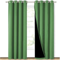 100% Blackout Curtains 84 inches Long (Forest Green / 52"W x 84"L (Pack of 2))
