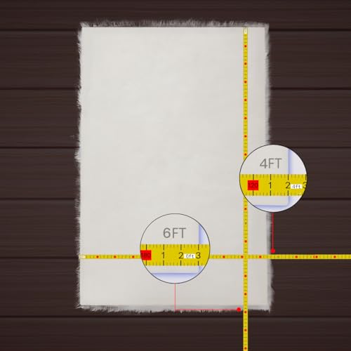 Faux Fur Sheepskin Rug for Living Room (4' x 6' (Rectangular) / Coffee)
