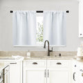 Greyish White Window Curtain Panels (Greyish White / 29"W x 20"L (Pack of 2))