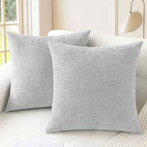 Decorative Throw Pillow Covers 18 X 18 Inches Moonbeam Gray (18" x 18" (Pack of 2) / Moonbeam Gray)