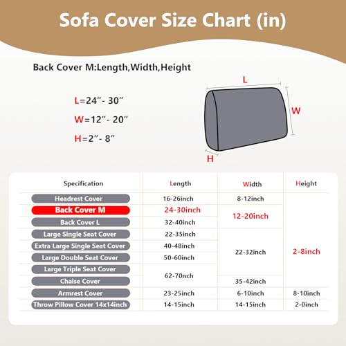Couch Cushion Covers for Sofa Couch Covers Wear (Texture-cream White / Extra Large Single Seat Cover)