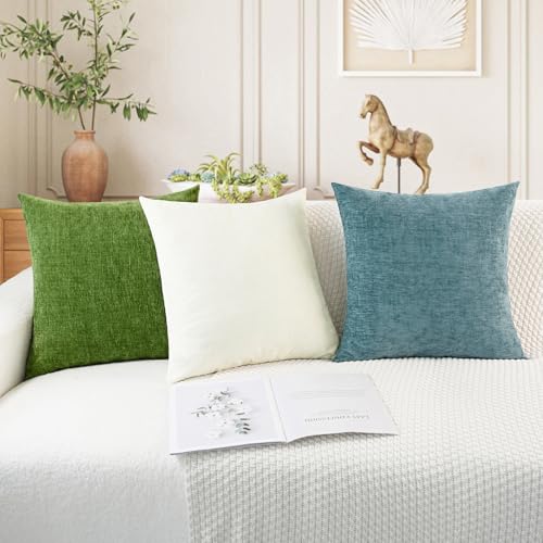 Decorative Couch Throw Pillow Covers 20 X 12 Inches Cream (20" x 12" (Pack of 2) / Cream)
