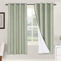 100% Blackout Linen Curtains 72" L 2 Panels Sage (Sage / 52"W x 72"L (Pack of 2))