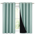 100% Blackout Curtains 54 inches Long (Aqua Blue / 52"W x 54"L (Pack of 2))
