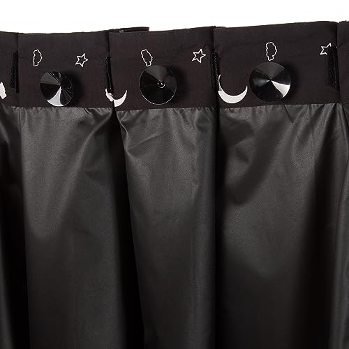 Portable Room Darkening Blackout Curtain Shade with Suction Cups (Moon and Stars / 1-Pack)