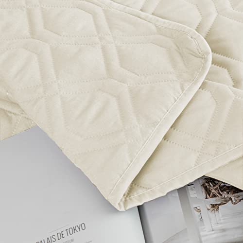 Waterproof Blanket Reversible Dog Bed Cover Pet Blanket for Furniture Bed Couch Sofa (82x120 Inch (Pack of 1) / Ivory)