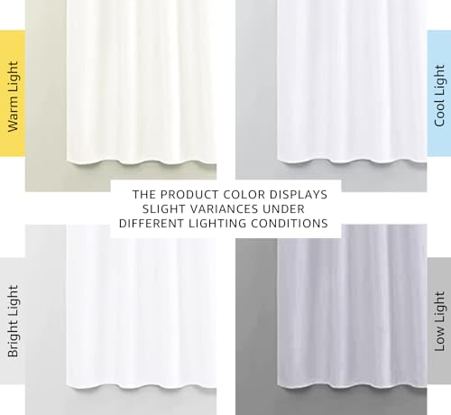 Bedroom Curtains (Pure White / 42"W x 63"L (Pack of 2))