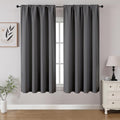 Light Grey Blackout Curtains 45 inch Length 2 Panels Set (Light Grey / 52"W x 45"L (Pack of 2))