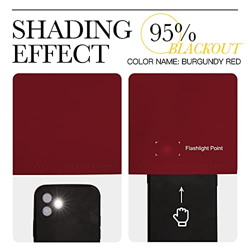Burgundy Red Blackout Curtains for Laundry 34" w x 72" L 2 Panels (Burgundy Red / 34"W x 72"L (Pack of 2))