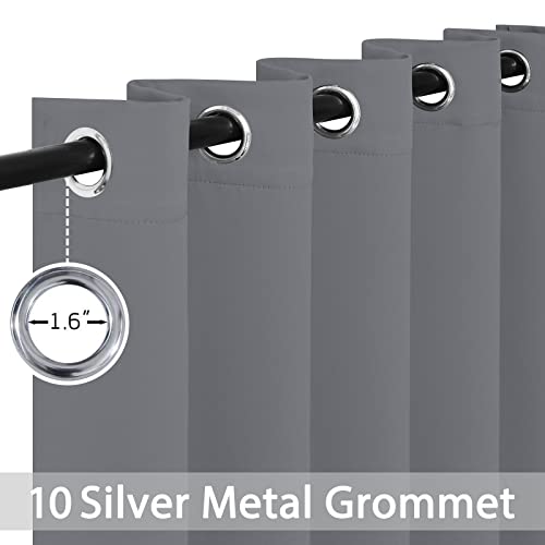 Grey Room Darkening Curtains 84 inch Gray Sliding Door Drapes (Grey / 70"W x 84"L (Pack of 1))