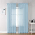 Sky Blue Sheer Curtains 78 Inches Long 2 Panels Set for Living Room (Sky Blue / 42"W x 78"L (Pack of 2))