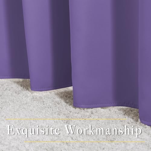 Bedroom Blackout Curtains and Drapes (Lilac Purple / 34"W x 50"L (Pack of 2))