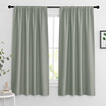 Blackout Curtains for Bedroom Living Room Nursery 72 inches Long (Grayish Green / 42"W x 72"L (Pack of 2))