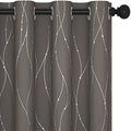 Living Room Curtains 108 Inch Long (Taupe/Wave Dots / 52"W x 108"L (Pack of 2))