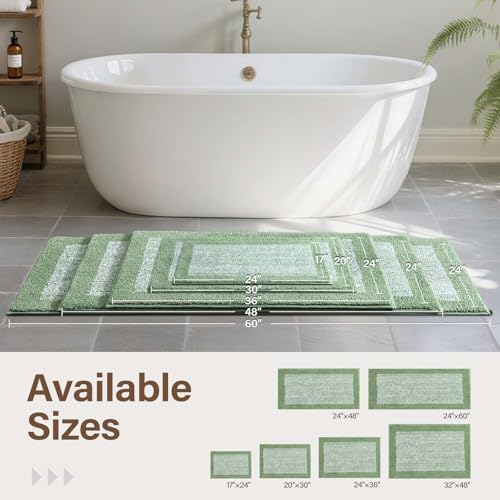 70x24 Long Bathroom Rugs Non Slip Washable (Green / 2' x 5'10" (Rectangular))