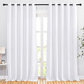White Room Darkening Draperies and Curtains (Pure White / 66"W x 90"L (Pack of 2))