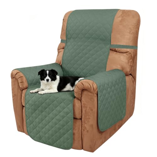 Reversible Recliner Chair Covers (Greyish Green/Taupe / 28'' Recliner)