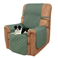 Reversible Recliner Chair Covers (Greyish Green/Taupe / 28'' Recliner)
