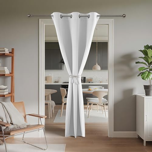 Door Curtain Blackout Curtains for Doorway Privacy Closet Drapes (Pure White / 52"W x 78"L (Pack of 1))