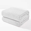Soft Waffle Fleece Bed Blanket King Size (Heather Gray / 90x104 in)