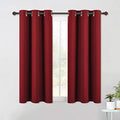 Blackout Curtains & Drapes for Bedroom (Burgundy Red / 34"W x 48"L (Pack of 2))