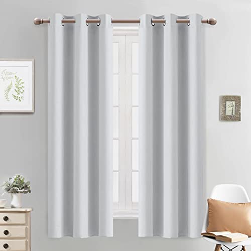 Blackout Curtains 38x63 inch Greyish White Thermal Drapes (Greyish White / 38"W x 63"L (Pack of 2))