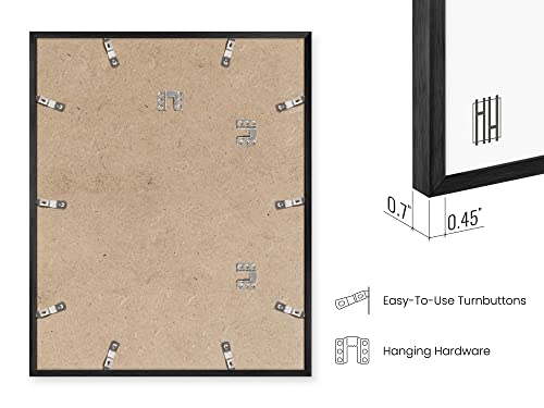 Black Metal Picture Frame (Set of 01 / Black Metal / 16x20 in)