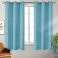 Aqua Blue Room Darkening Curtains 63 Inch for Bedroom (Aqua / 38"W x 63"L (Pack of 2))