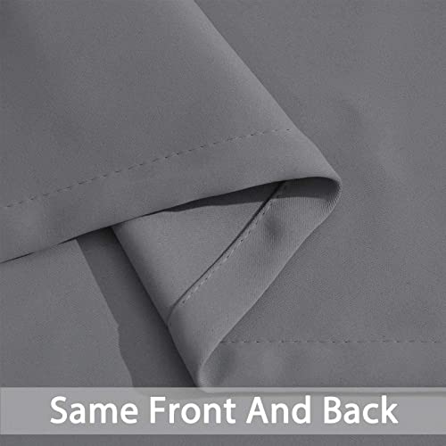 Grey Room Darkening Curtains 70x84 inch Gray Grommet (Grey / 70"W x 84"L (Pack of 2))