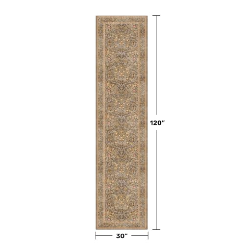 Brown 2'6" x 10' Hallway Runner Rug Non Slip (Gold Brown / 2'6" x 10' (Runner))
