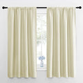 Beige Room Darkening Curtains for Living Room 42" w x 63" L 2 PCs (Beige / 42"W x 63"L (Pack of 2))