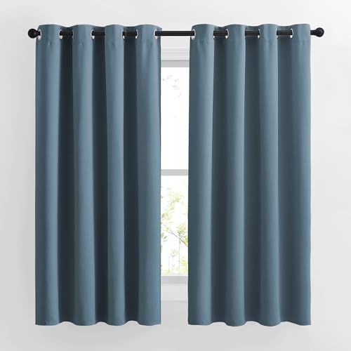 Smoky Blue Curtains for Girls Room (Smoky Blue / 52"W x 63"L (Pack of 2))