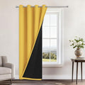 Mustard Yellow Blackout Curtains 84 Inches Long 52" Wide 1 Panel (52"W x 84"L (Pack of 1) / Mustard Yellow)