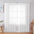 White Sheer Curtains (White / 59"W x 72"L (Pack of 2))