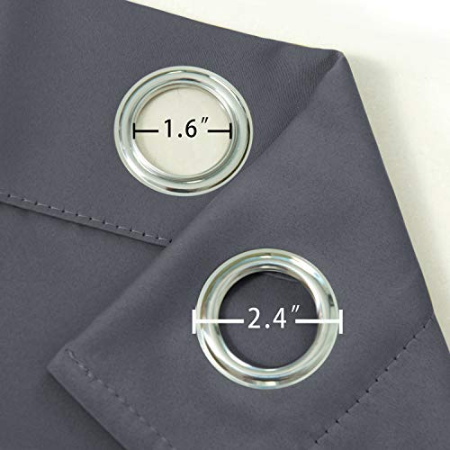 Grey Thermal Blackout Curtains (Grey / 38"W x 84"L (Pack of 2))