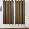 Brown Thermal Blackout Curtains (Brown / 52"W x 72"L (Pack of 2))