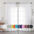 Sheer White Curtains (White / 42"W x 63"L (Pack of 2))