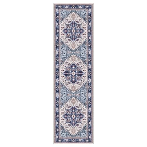 Soft Area Rugs 2x8 (2' x 8' (Runner) / Blue & Red)
