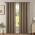 Blackout Curtains 120 Inch Length 2 Panels Set (Khaki / 52"W x 120"L (Pack of 2))