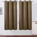 Brown Thermal Blackout Curtains (Brown / 42"W x 72"L (Pack of 2))