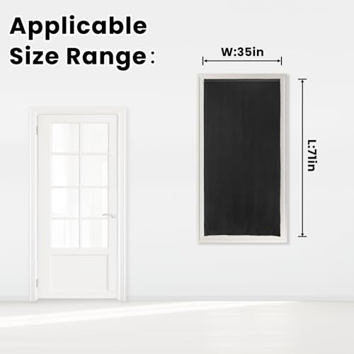 Adhesive Blackout Curtains (35"W x 71"L (Pack of 1) / Black)
