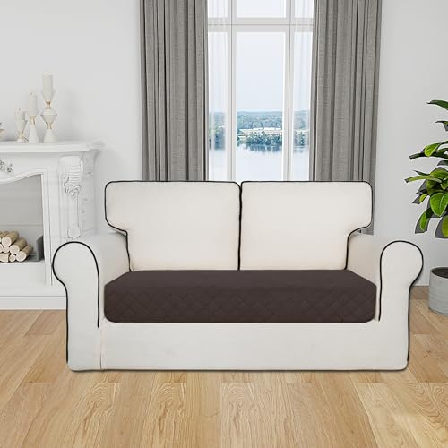 Sectional Couch Covers for Dogs L Shape Sofa Cover Reversible Sofa Slipcover Chaise Lounge Cover Furniture Protector Cover for Pets Dog Cat (30" x 50" / Chocolate/Beige)