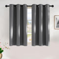 Grey Kitchen Blackout Short Curtain Panels for Bedroom (Grey / 42"W x 45"L (Pack of 2))
