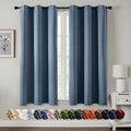 Blackout Curtains for Bedroom 2 Panels 34 x 63 Inch Long Stone Blue (Stone Blue / 34"W x 63"L (Pack of 2))