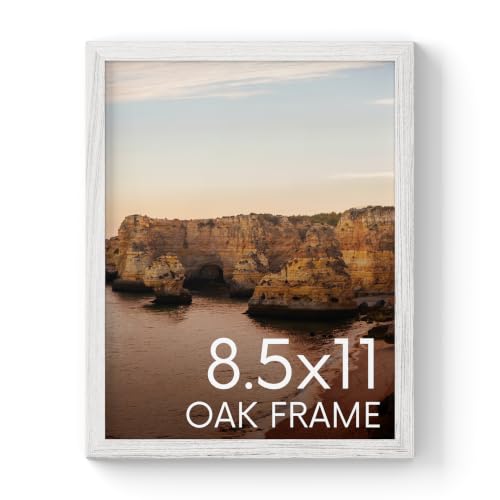 White Oak Wood 8.5x11 Picture Frame (Set of 01 / White Oak / 8.5x11 in)