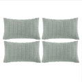 4 Packs Decorative Throw Pillow Covers for Living Room Couch Bed (24" x 12" (Pack of 4) / Grey Blue)