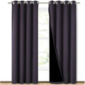 Greyish Purple Blackout Curtains for Baby Room 52" x 84" 2 Panels (Greyish Purple / 52"W x 84"L (Pack of 2))