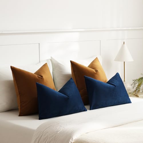 Throw Pillow Covers 16x16 Golden Brown (Golden Brown / 16" x 16" (Pack of 2))