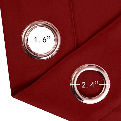 Blackout Curtains 66 x 95 inch (Red / 66"W x 95"L (Pack of 2))